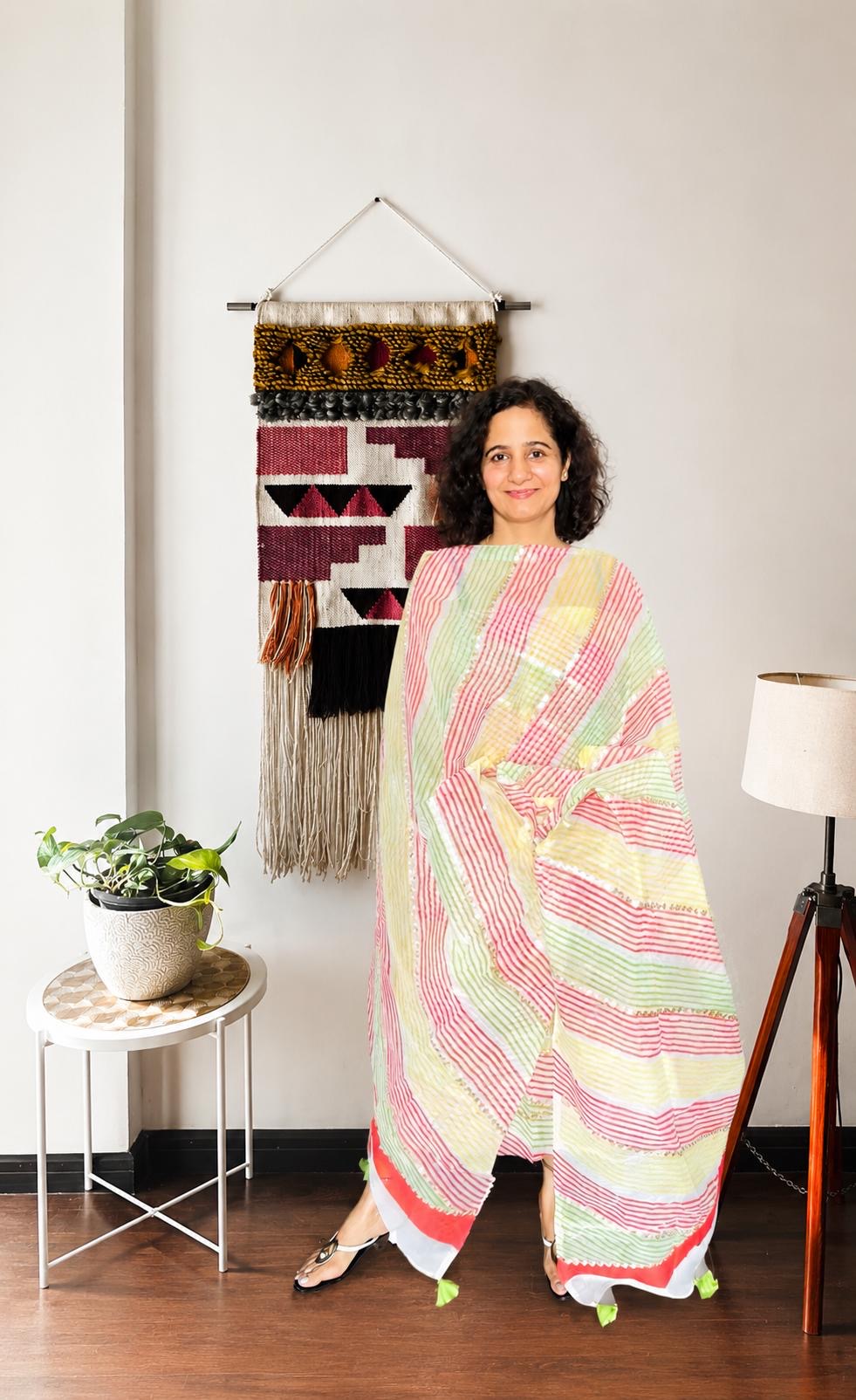 Pastel Multi-Stripe Kota 3-Piece Suit Set