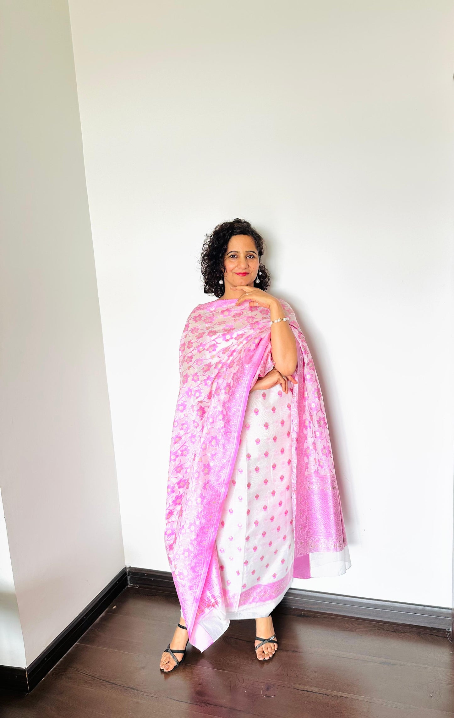 Pink Banarasi Suit Set