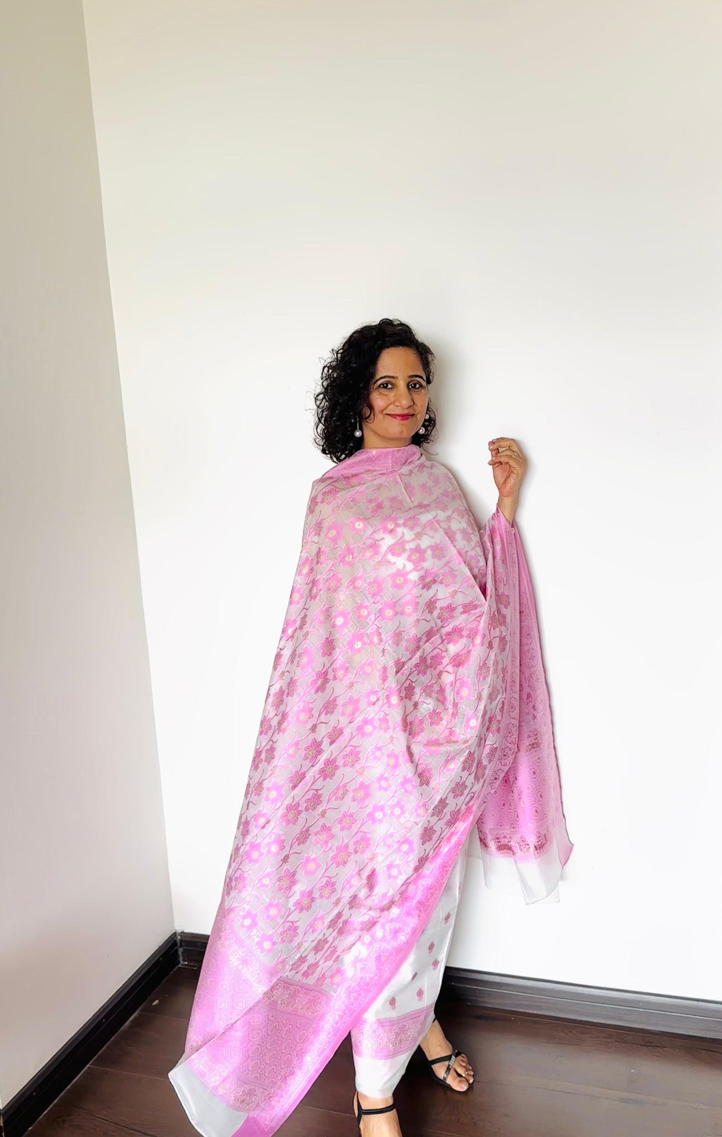 Pink Banarasi Suit Set