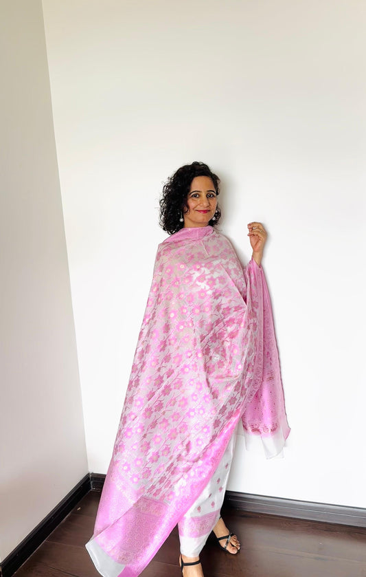 Pink Banarasi Suit Set