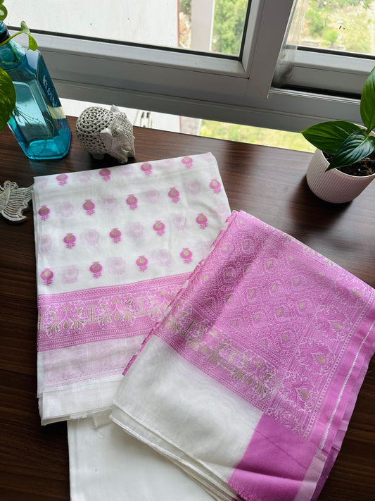 Pink Banarasi Suit Set