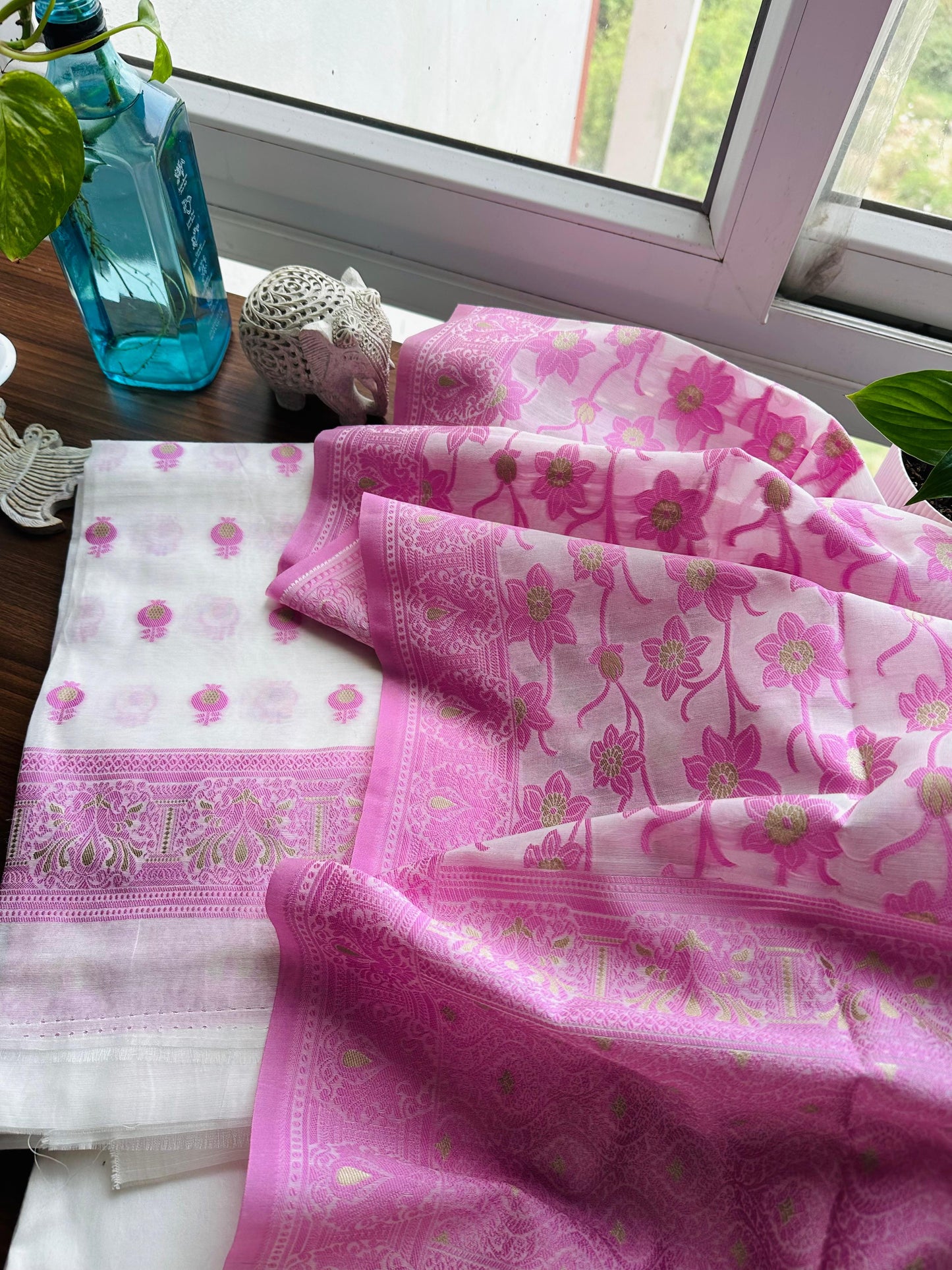 Pink Banarasi Suit Set